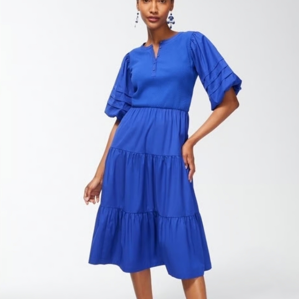 Chico's Vibrant Blue Ribbed Dress